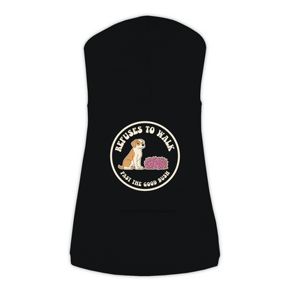 Refuses To Walk Past The Good Bush dog hoodie in Black - back print, sizes L to 3XL