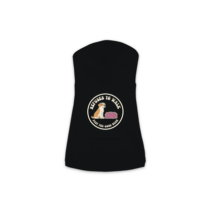 Refuses To Walk Past The Good Bush dog hoodie in Black - back print, sizes XS to M