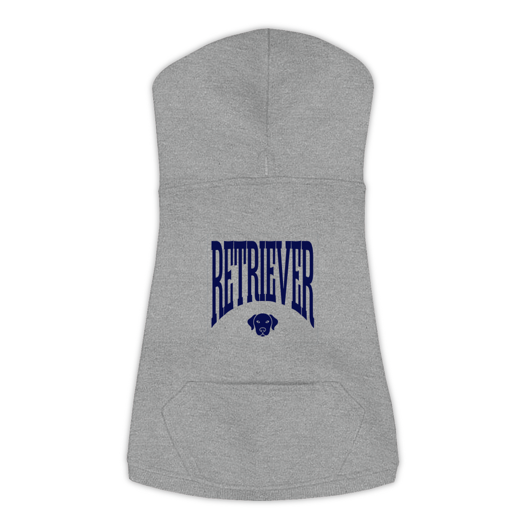 Retriever Hoodie in Granite Heather, size 2XL, bold RETRIEVER wordmark design