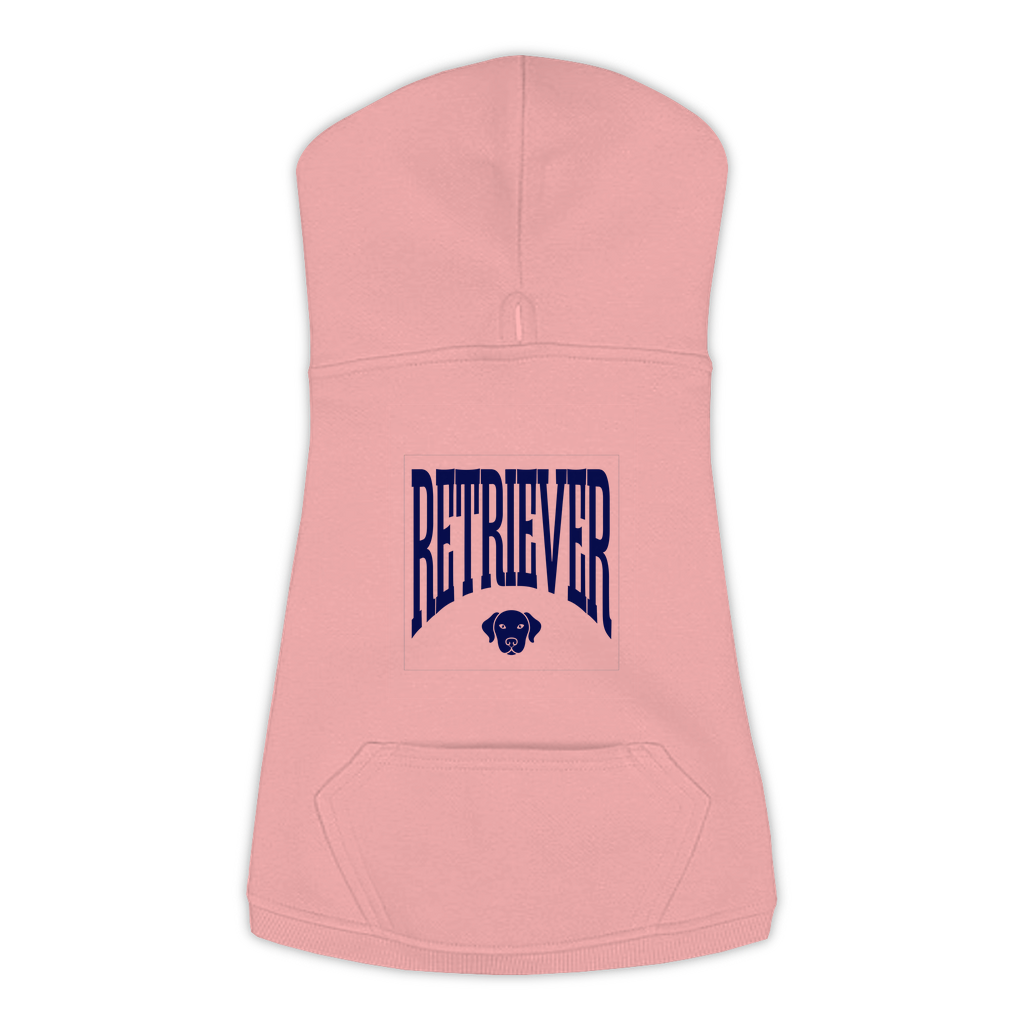 Retriever Hoodie in Mauvelous, size XL, bold RETRIEVER wordmark design