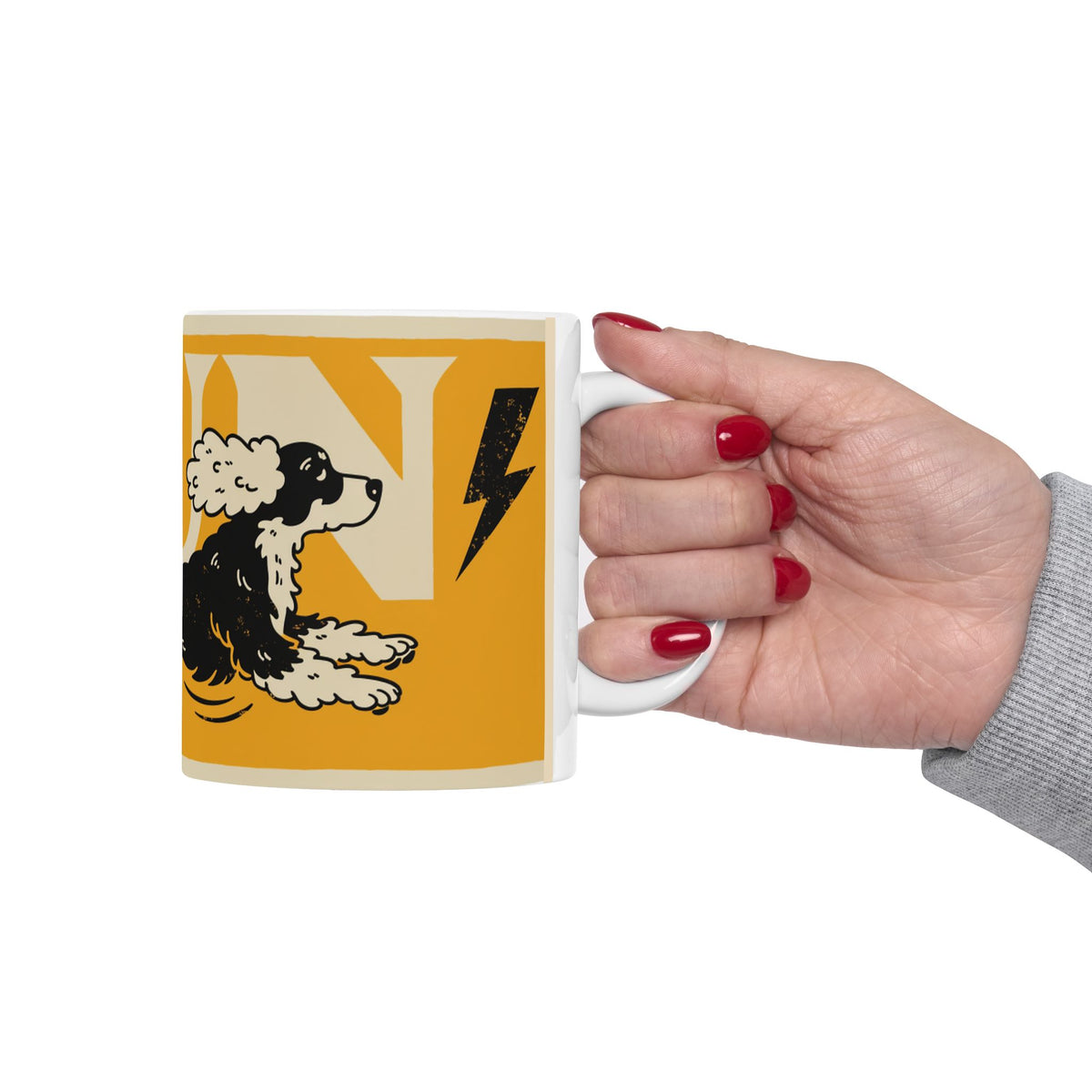 Retro Cocker Spaniel ceramic coffee mug, 11oz and 15oz dog lover gift - view 8