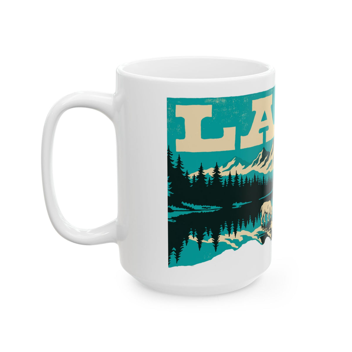 Golden Retriever ceramic coffee mug, 11oz and 15oz retro dog lover gift - view 13