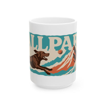Labrador ceramic coffee mug, 11oz and 15oz retro dog lover gift - view 2