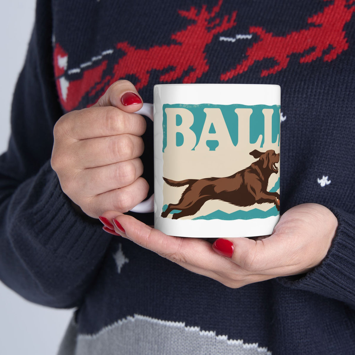 Labrador ceramic coffee mug, 11oz and 15oz retro dog lover gift - view 11