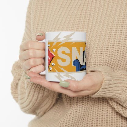 Dachshund ceramic coffee mug, 11oz and 15oz retro poster style sausage dog gift - view 1