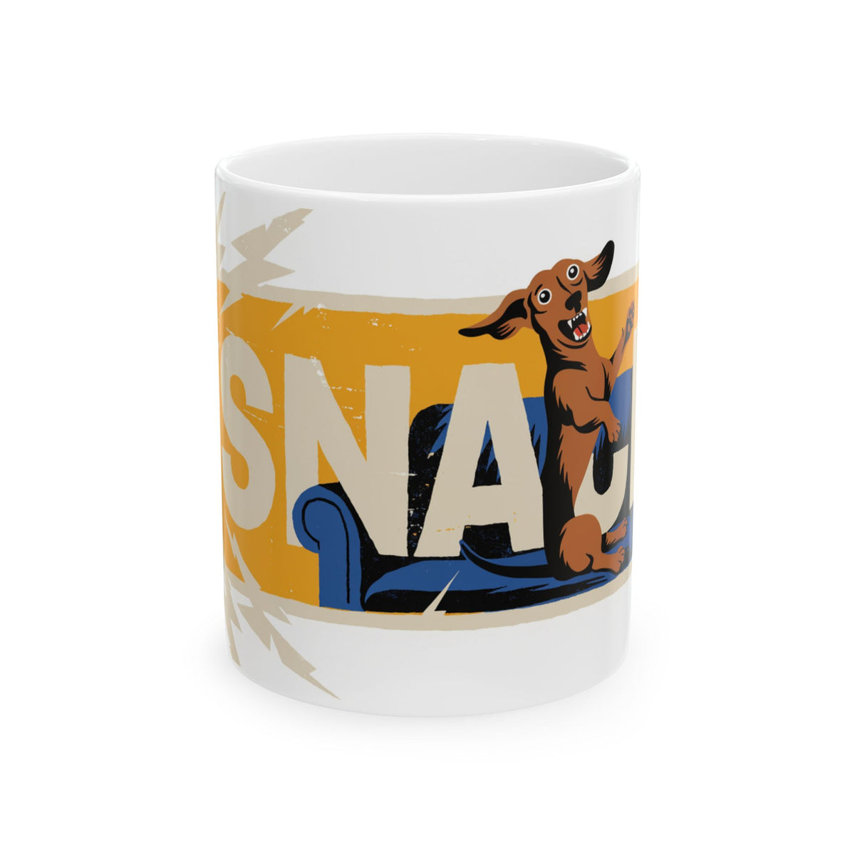 Dachshund ceramic coffee mug, 11oz and 15oz retro poster style sausage dog gift - view 3