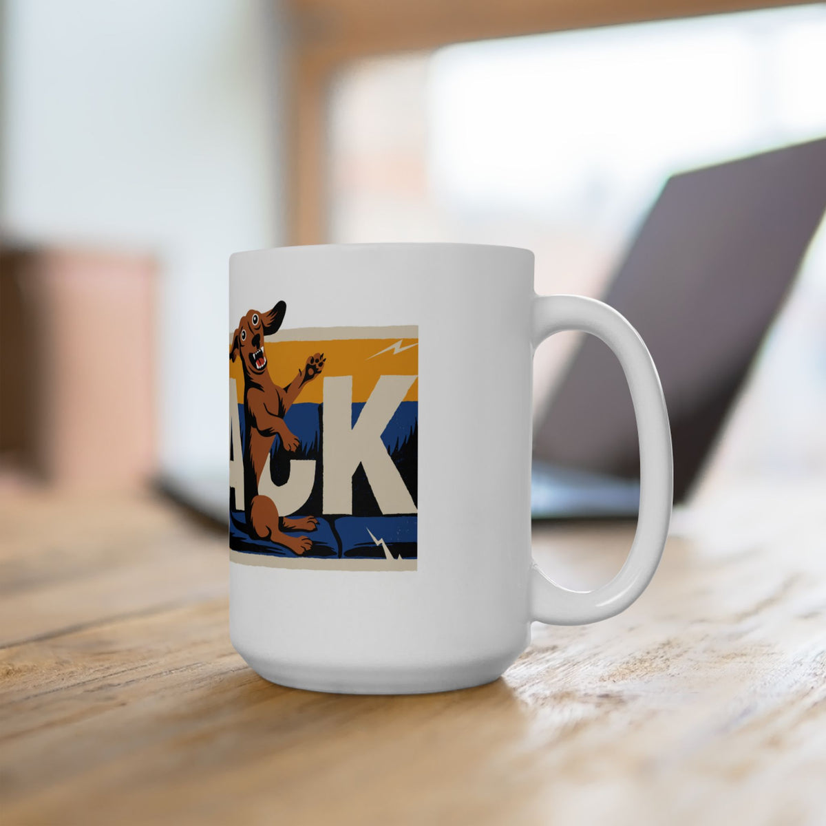 Dachshund ceramic coffee mug, 11oz and 15oz retro poster style sausage dog gift - view 18