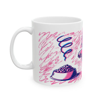 Cocker Spaniel ceramic coffee mug, 11oz and 15oz retro print style cocker gift - view 5