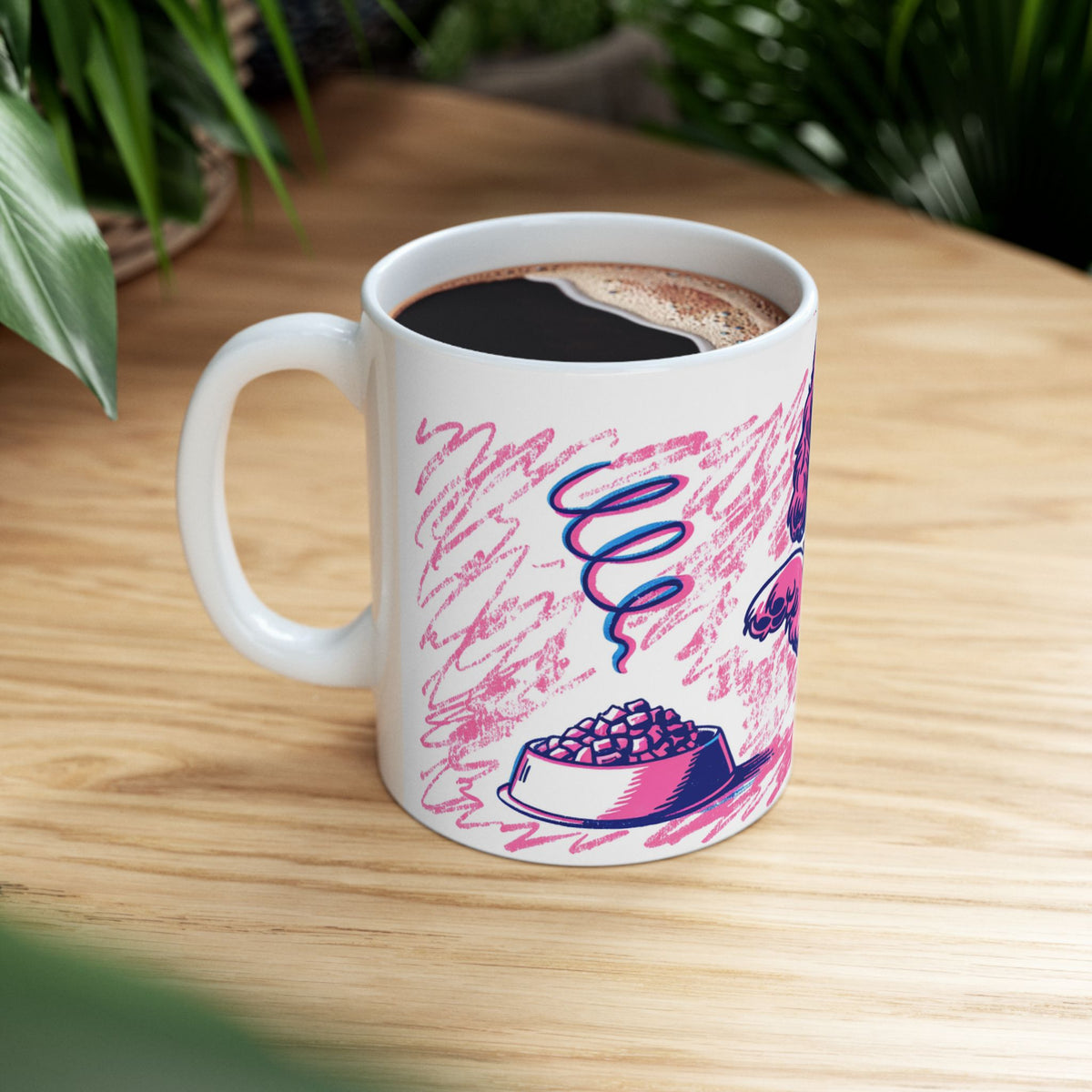 Cocker Spaniel ceramic coffee mug, 11oz and 15oz retro print style cocker gift - view 11