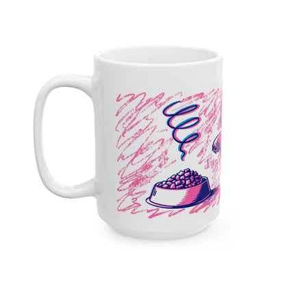 Cocker Spaniel ceramic coffee mug, 11oz and 15oz retro print style cocker gift - view 16