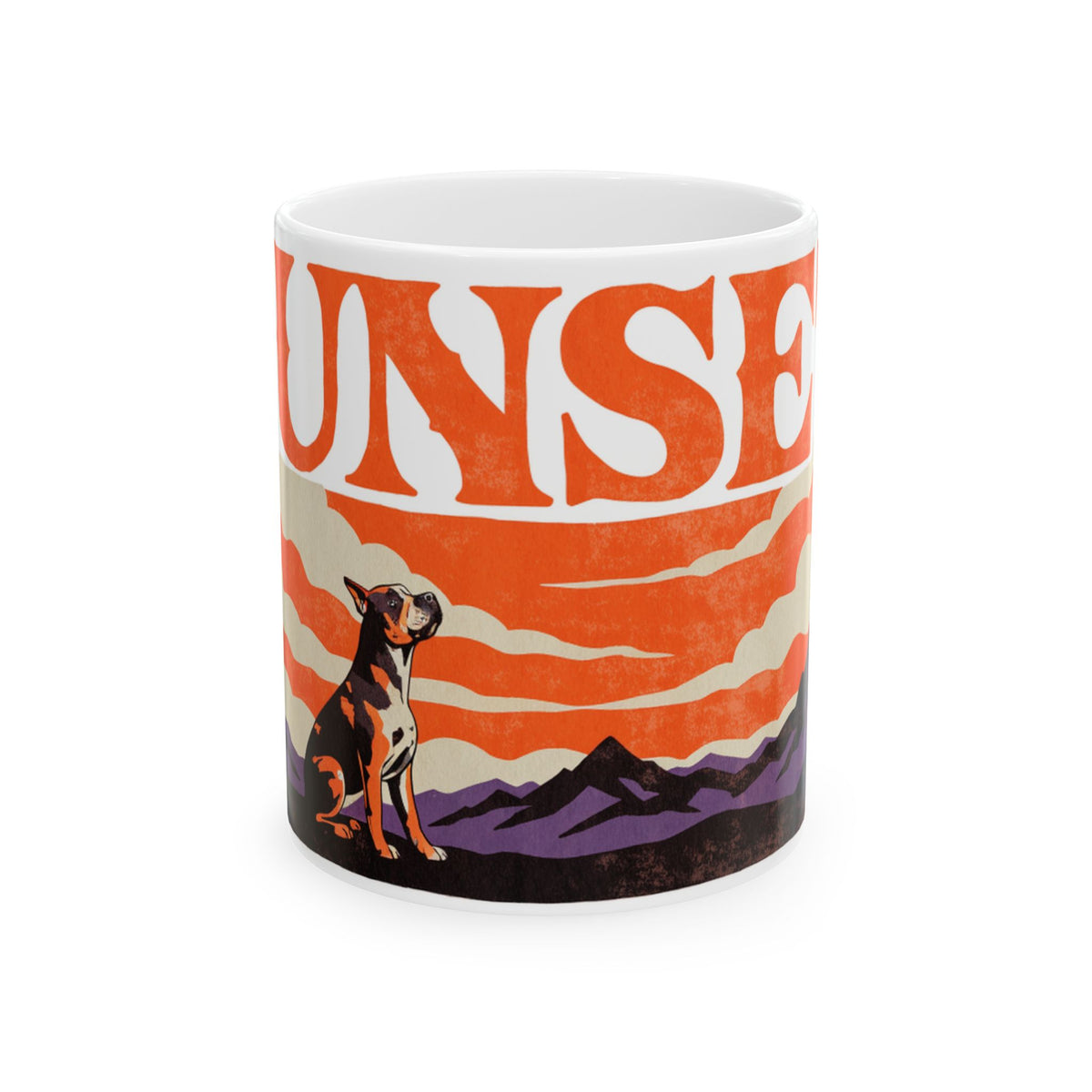 Staffie ceramic coffee mug, 11oz and 15oz retro dog lover gift - view 1