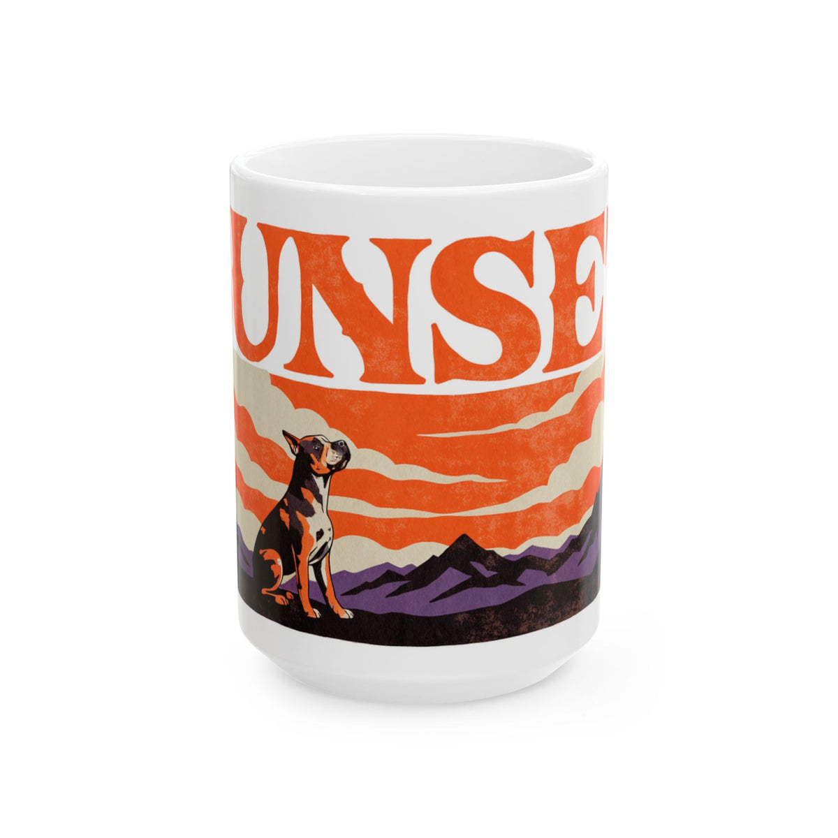 Staffie ceramic coffee mug, 11oz and 15oz retro dog lover gift - view 2