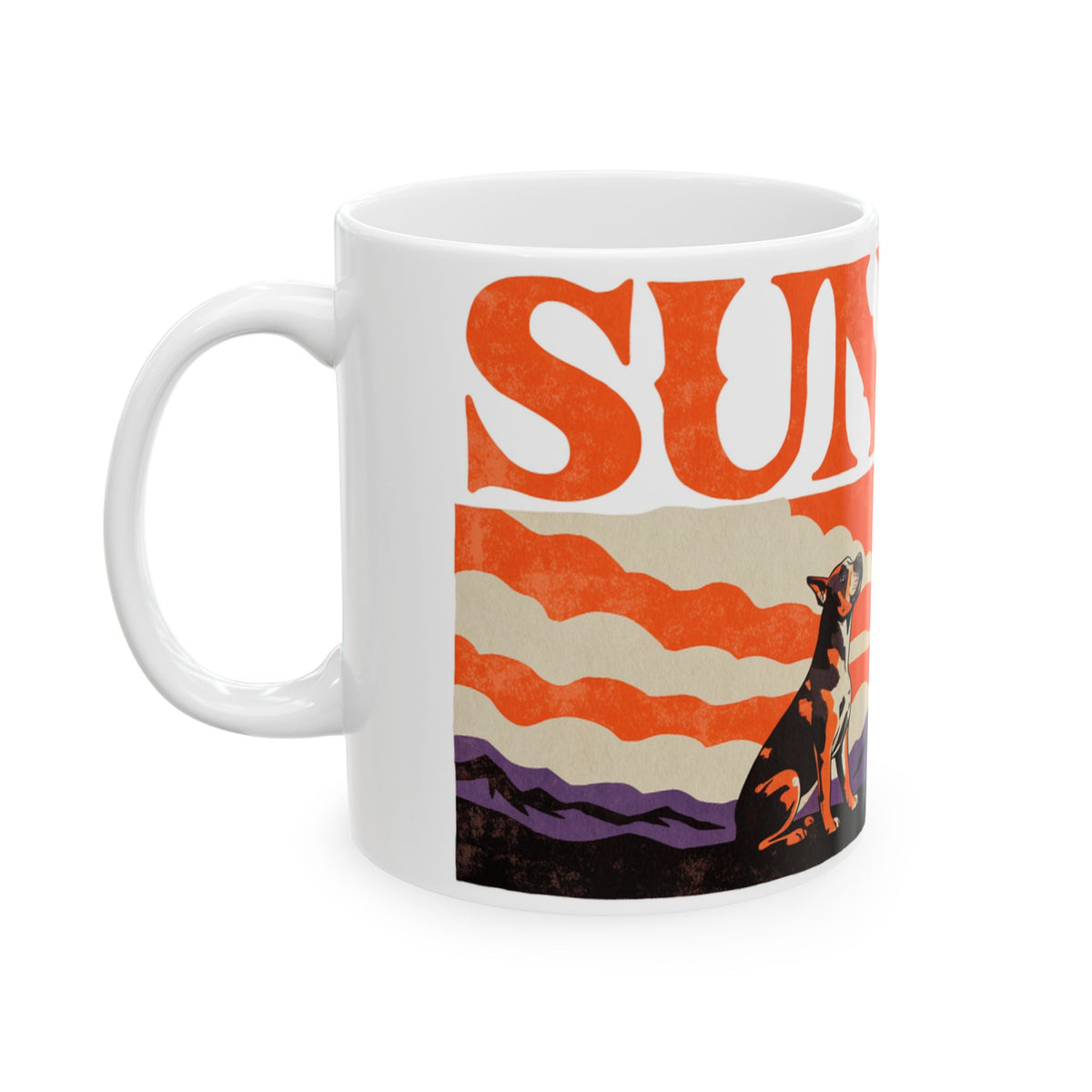 Staffie ceramic coffee mug, 11oz and 15oz retro dog lover gift - view 4