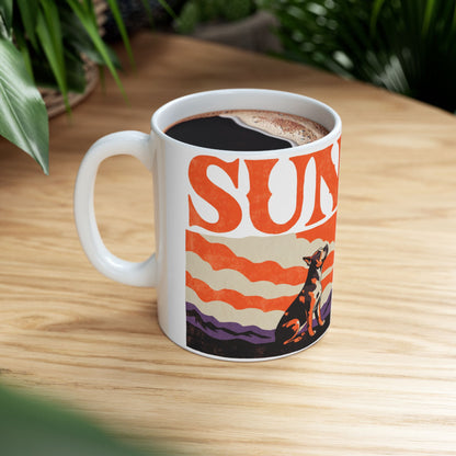 Staffie ceramic coffee mug, 11oz and 15oz retro dog lover gift - view 7