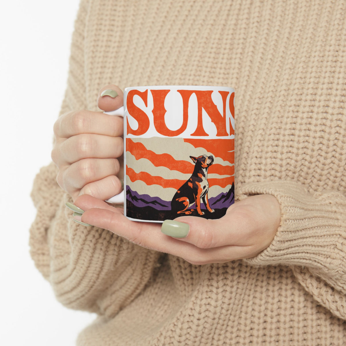 Staffie ceramic coffee mug, 11oz and 15oz retro dog lover gift - view 8