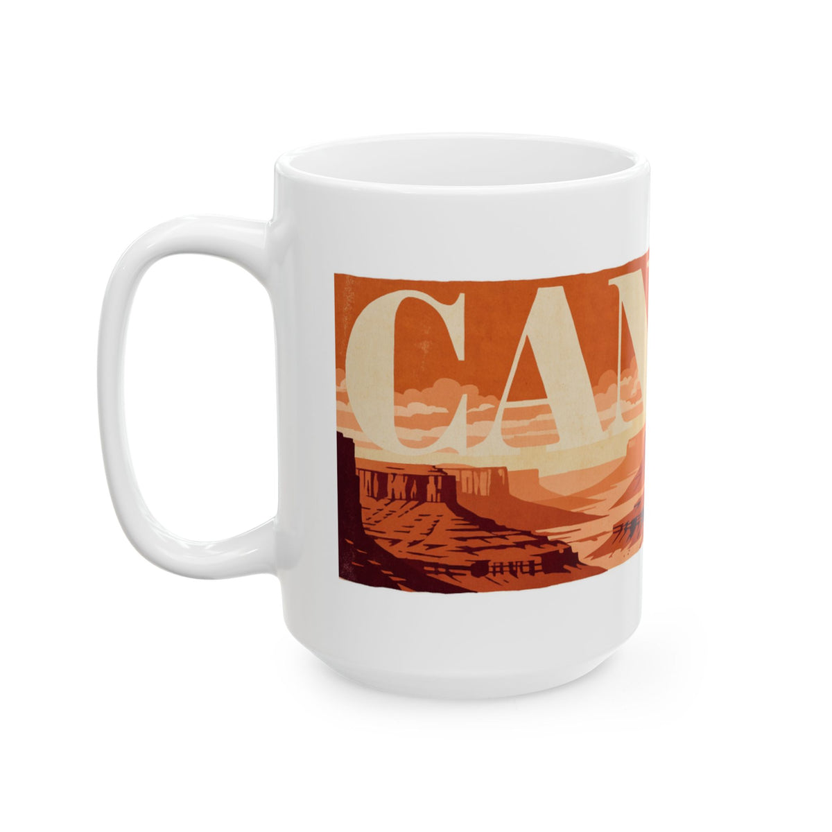 German Shepherd ceramic coffee mug, 11oz and 15oz retro travel poster GSD gift - view 16