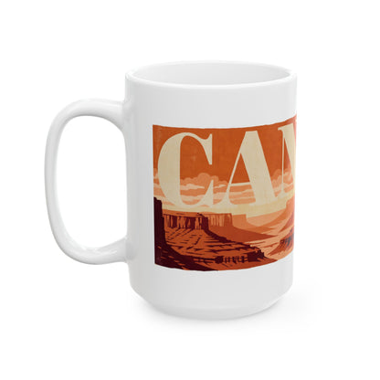 German Shepherd ceramic coffee mug, 11oz and 15oz retro travel poster GSD gift - view 16