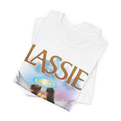 RIP Lassie T-Shirt — Natural — worn lifestyle — SniffWaggleNWalk™