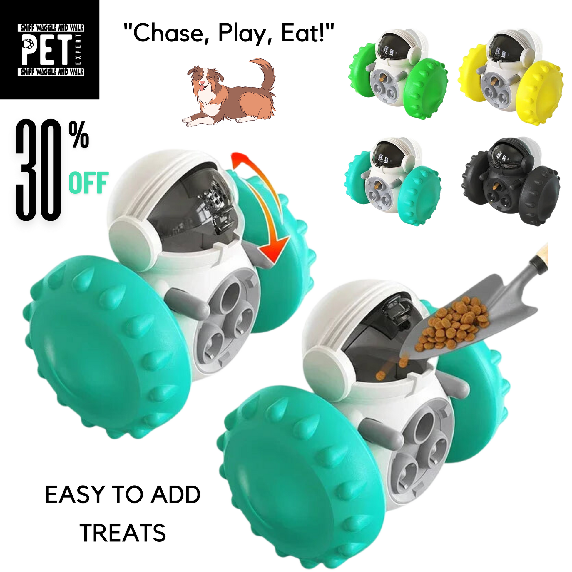 rolling robot dog toy best green