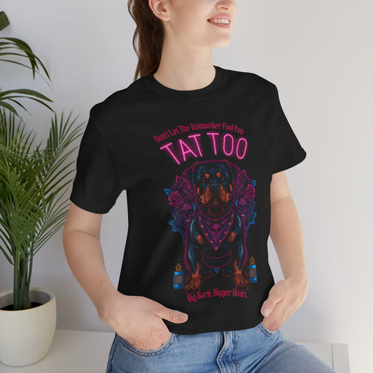 Rottweiler Biker Ink Shop t-shirt in black, back view