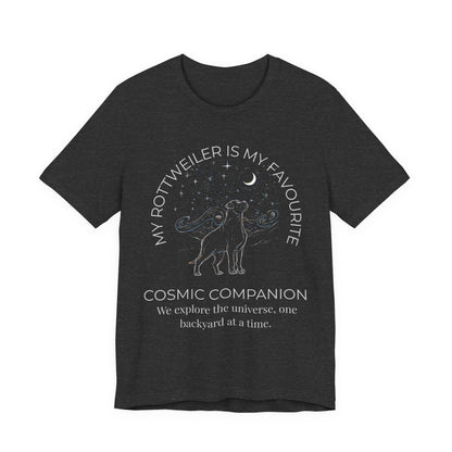 Rottweiler Cosmic Companion T-Shirt full design view