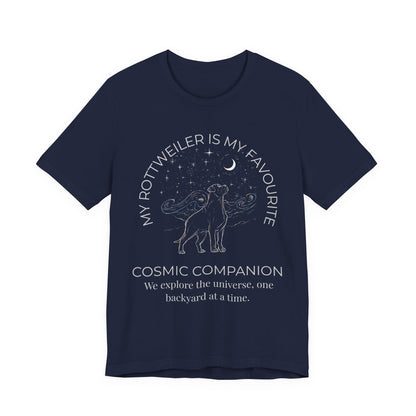 Rottweiler Cosmic Companion T-Shirt lifestyle photo