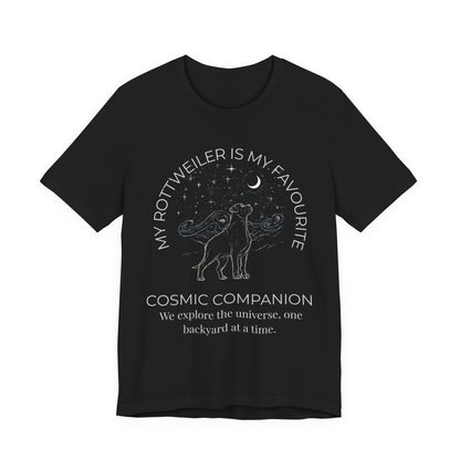 Rottweiler Cosmic Companion T-Shirt navy colourway