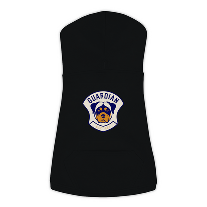 Rottweiler Hoodie — Guardian Patch design in Black, view 1