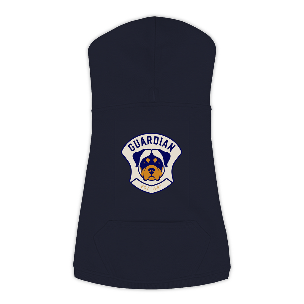 Rottweiler Hoodie — Guardian Patch design in Navy, view 1