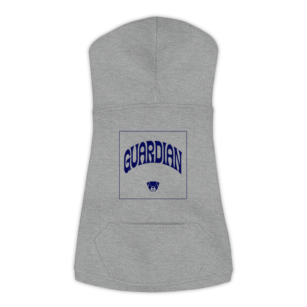 Rottweiler Guardian Hoodie in Granite Heather, size 2XL, bold GUARDIAN wordmark graphic