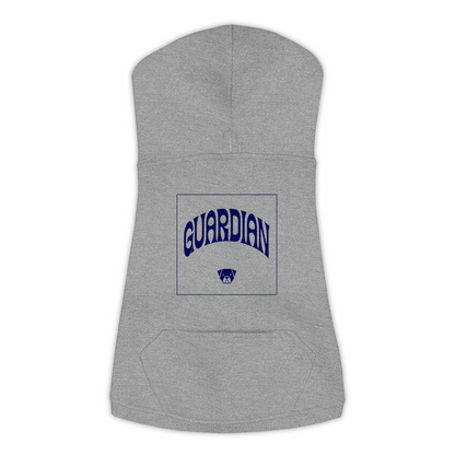 Rottweiler Guardian Hoodie in Granite Heather, size 2XL, bold GUARDIAN wordmark graphic