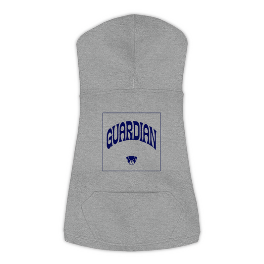Rottweiler Guardian Hoodie in Granite Heather, size 3XL, bold GUARDIAN wordmark graphic
