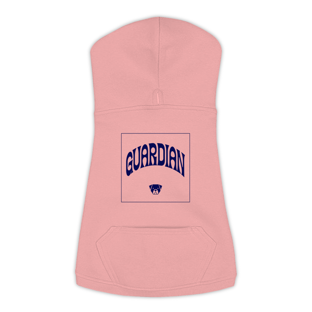 Rottweiler Guardian Hoodie in Mauvelous, size 2XL, bold GUARDIAN wordmark graphic