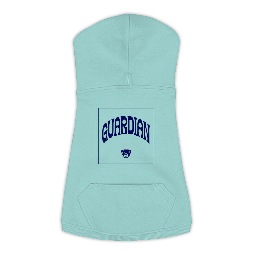 Rottweiler Guardian Hoodie in Saltwater, size 2XL, bold GUARDIAN wordmark graphic