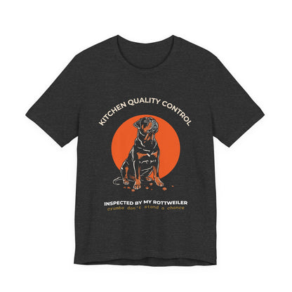 Kitchen Quality Control Rottweiler t-shirt — funny Rottweiler kitchen tee on Bella+Canvas 3001, view 18