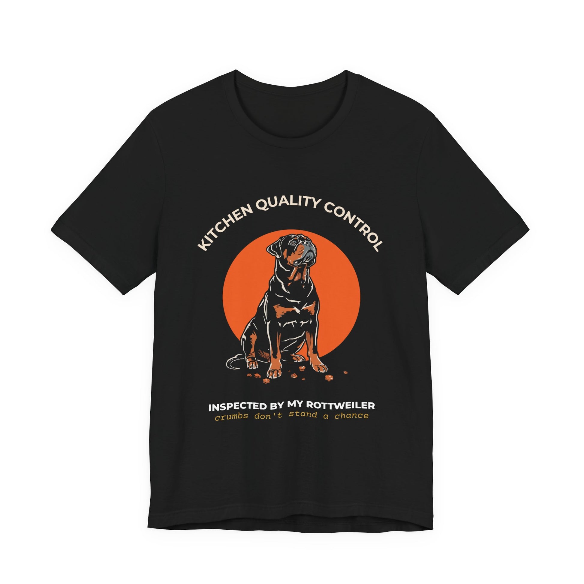 Kitchen Quality Control Rottweiler t-shirt — funny Rottweiler kitchen tee on Bella+Canvas 3001, view 6