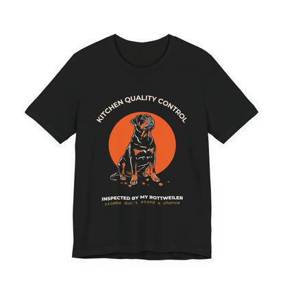 Kitchen Quality Control Rottweiler t-shirt — funny Rottweiler kitchen tee on Bella+Canvas 3001, view 6