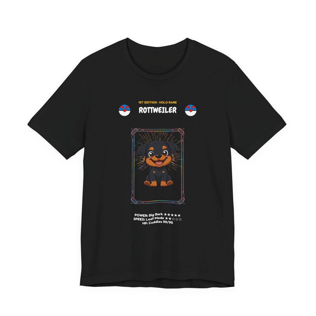 Rottweiler Rookie Card T-Shirt - funny trading card style tee