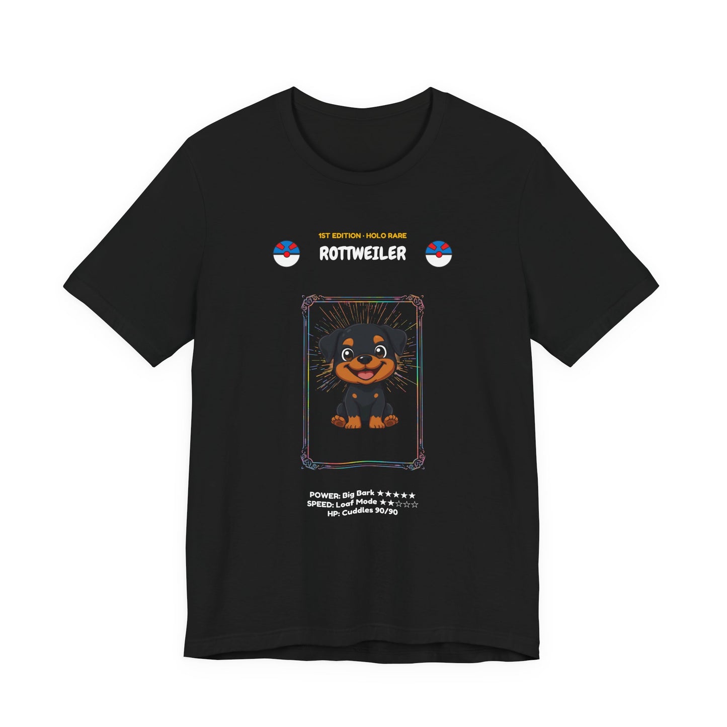 Rottweiler Rookie Card T-Shirt - funny trading card style tee
