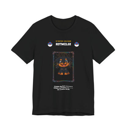 Rottweiler Rookie Card T-Shirt - funny trading card style tee