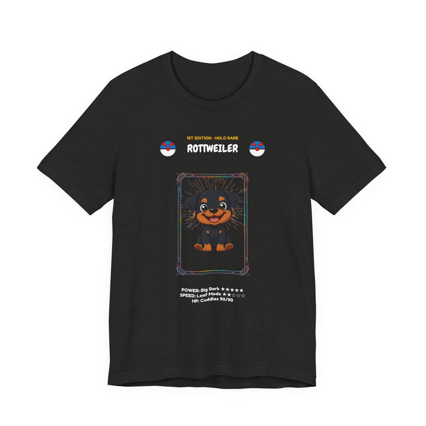 Rottweiler Rookie Card T-Shirt - funny trading card style tee