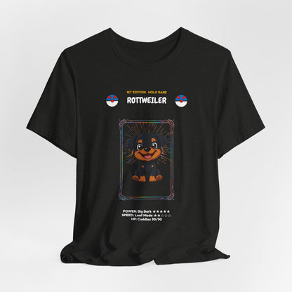 Rottweiler Rookie Card T-Shirt - funny trading card style tee