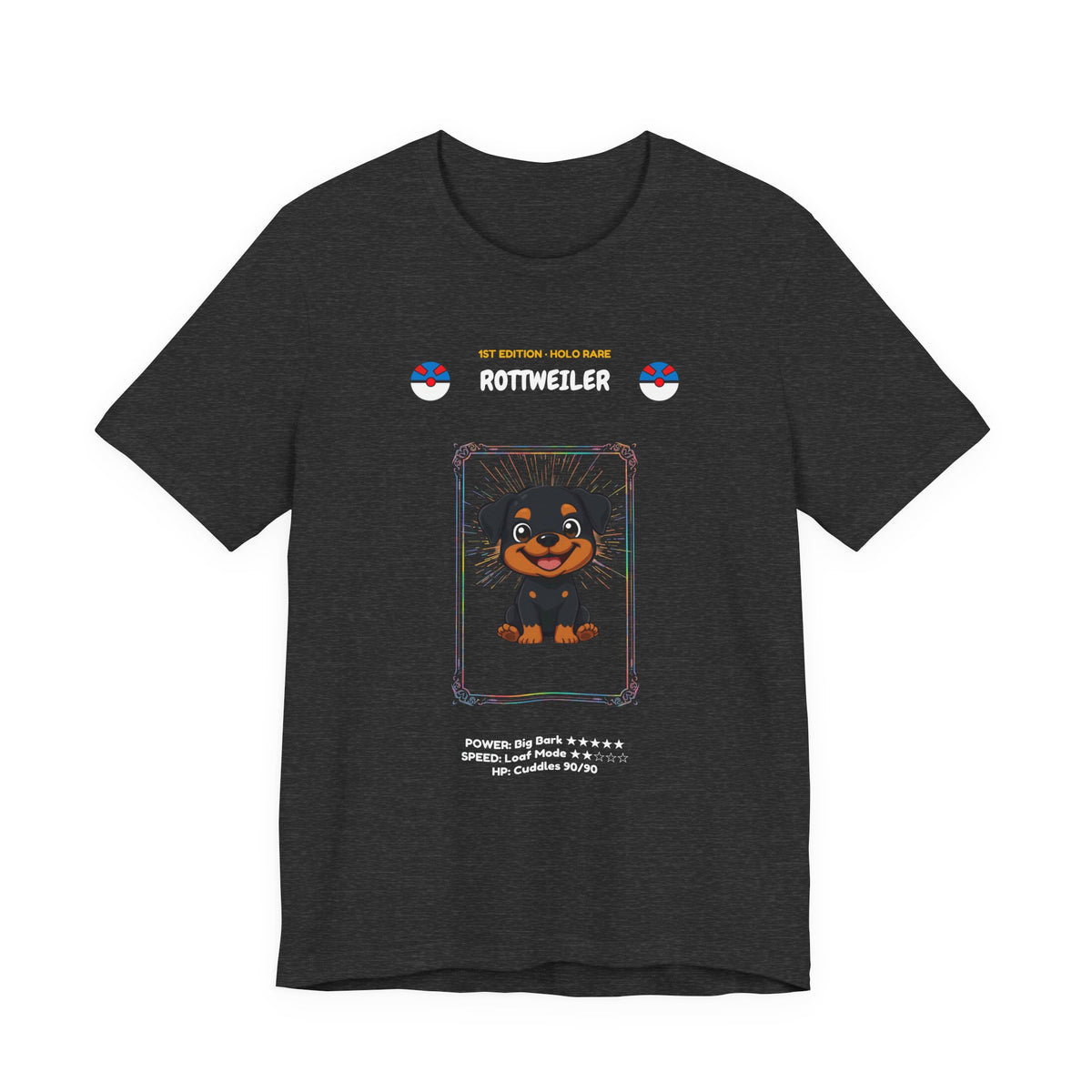 Rottweiler Rookie Card T-Shirt - funny trading card style tee