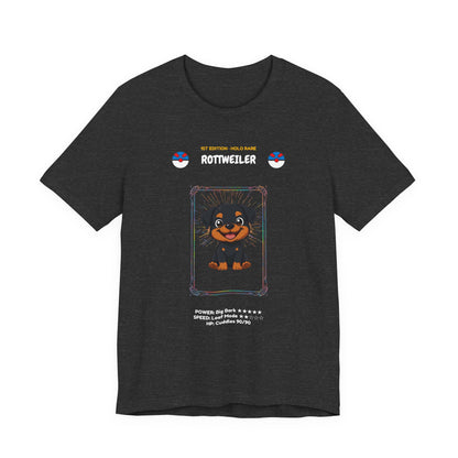 Rottweiler Rookie Card T-Shirt - funny trading card style tee