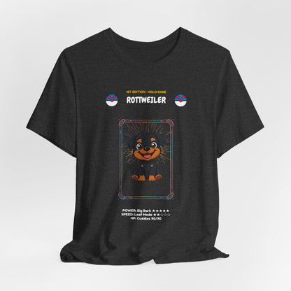 Rottweiler Rookie Card T-Shirt - funny trading card style tee