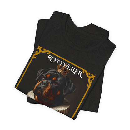 Rottweiler Royal Portrait t-shirt worn casually