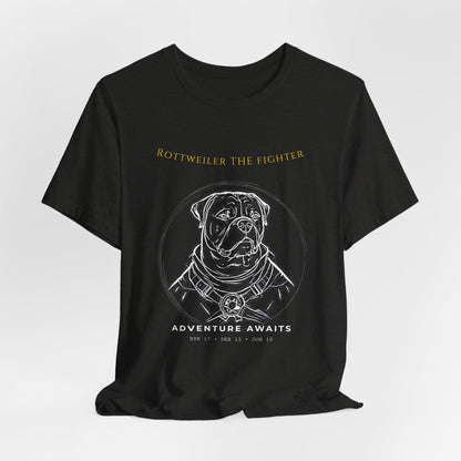 Rottweiler The Fighter T-Shirt flat lay