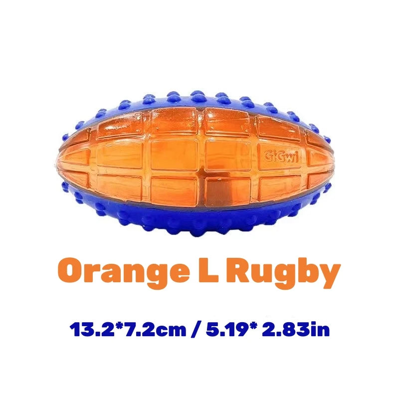 GiGwi irregular bounce design — textured surface creates unpredictable bounce for fetch play
