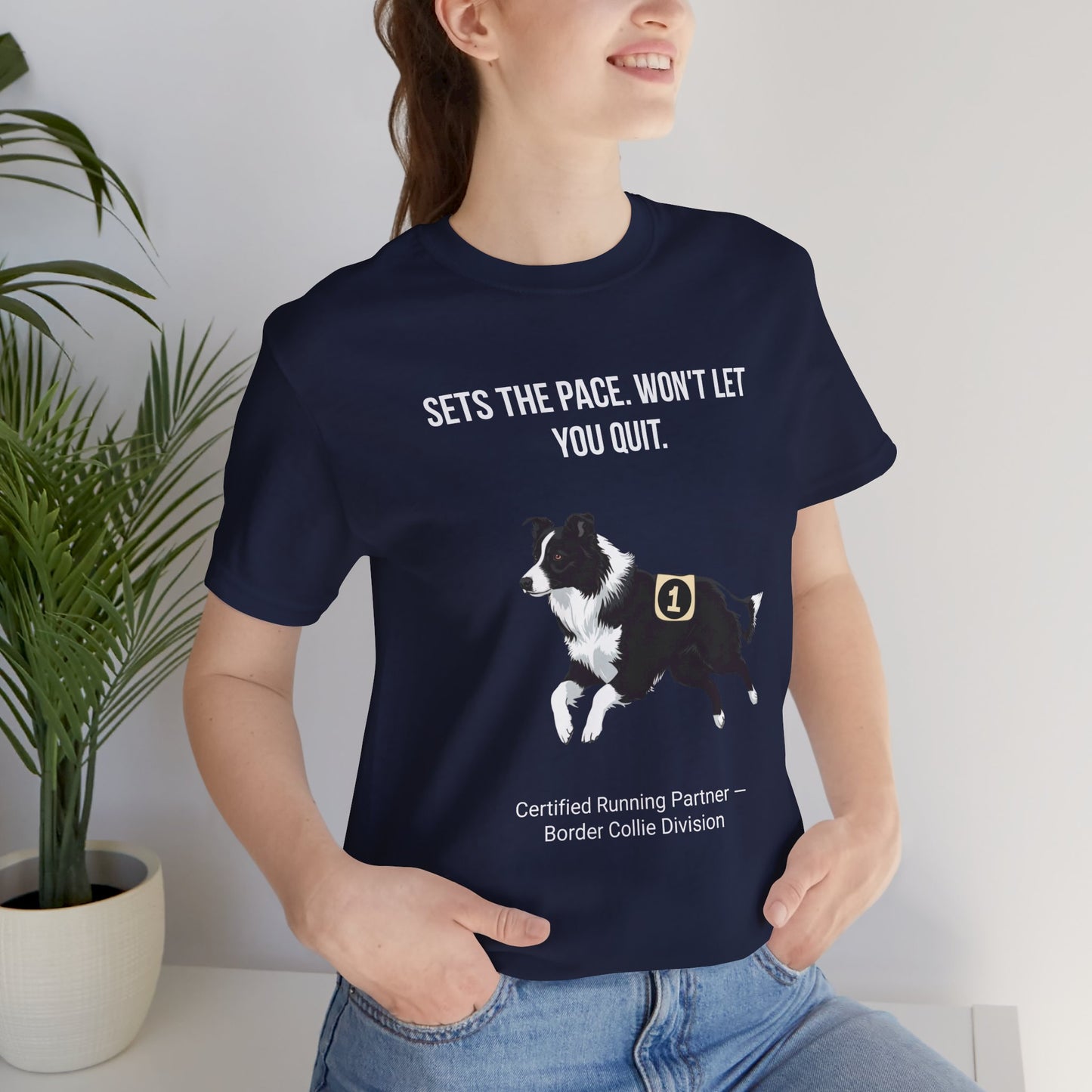 Running Buddy T-Shirt — Funny Border Collie Unisex Tee