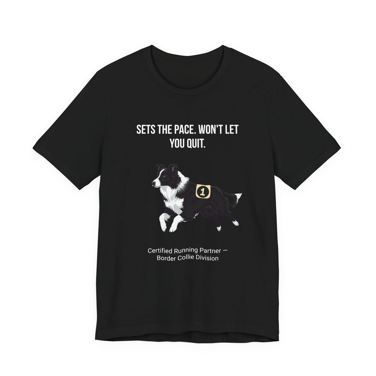 Running Buddy T-Shirt — Funny Border Collie Unisex Tee
